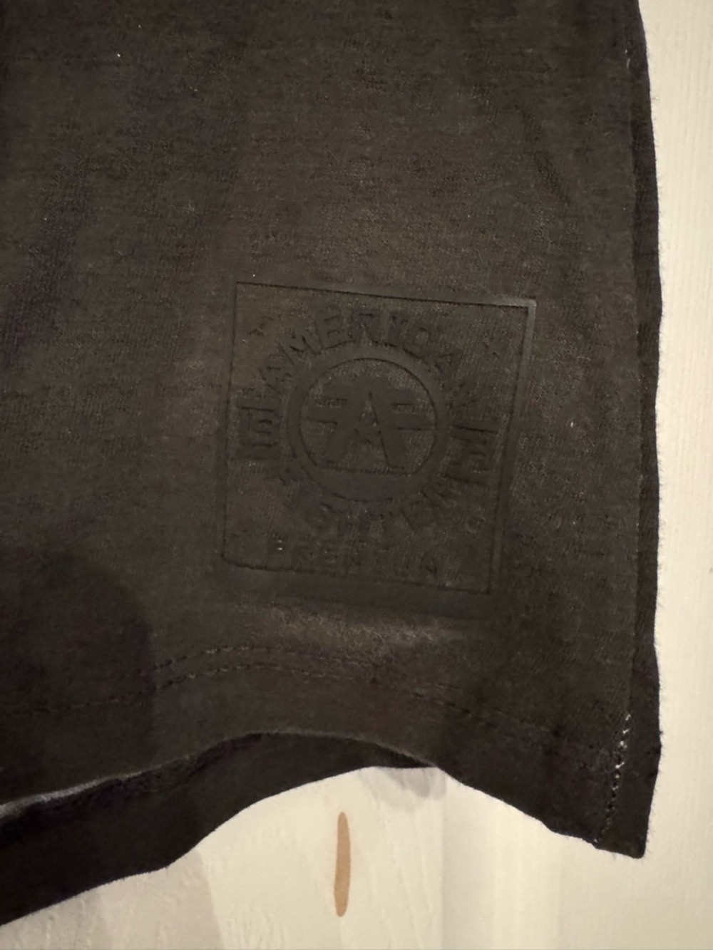 American Fighter College Park T-Shirt Striped Women’s Gray & Black Size Medium - Picture 13 of 14